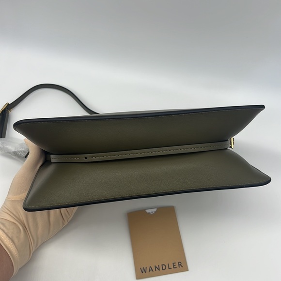 Wandler Penelope Leather Shoulder Bag Deep Olive - Picture 5 of 16